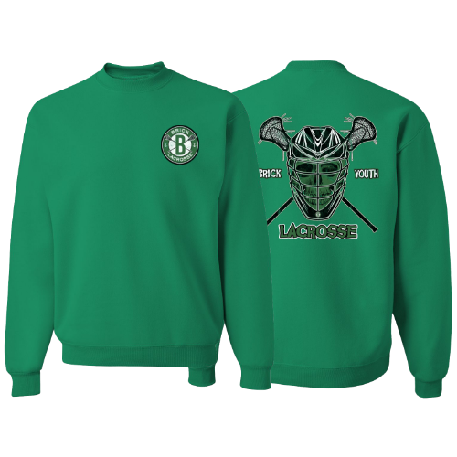 BYL BOYS Green Skull Front and Back Crewneck Sweatshirt