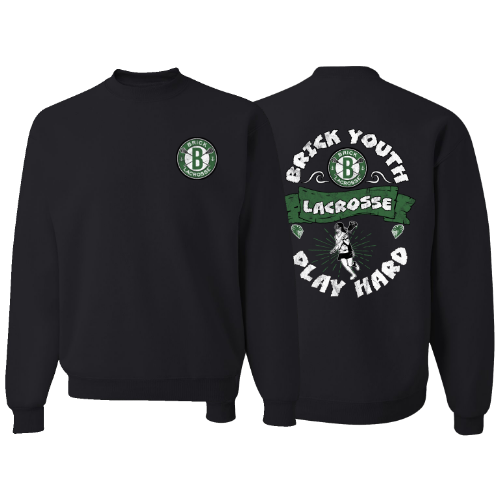 BYL GIRLS Play Hard Front and Back Crewneck Sweatshirt