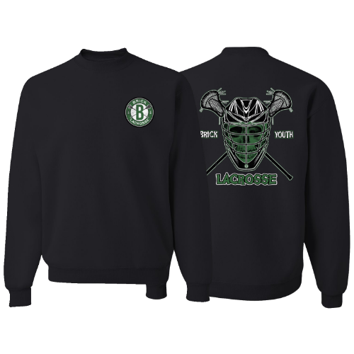 BYL BOYS Green Skull Front and Back Crewneck Sweatshirt