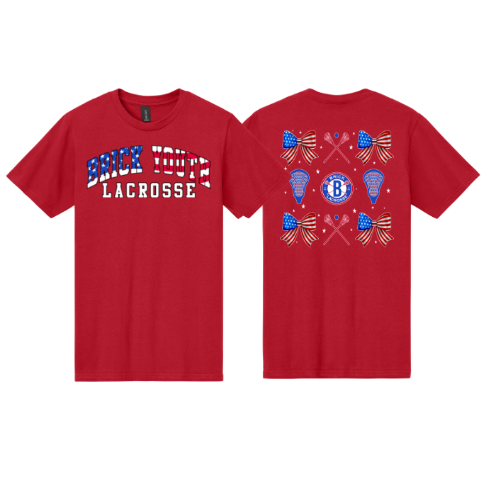 Brick Youth Lax 4th of July Bows Tee