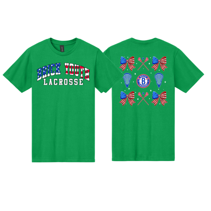 Brick Youth Lax 4th of July Bows Tee