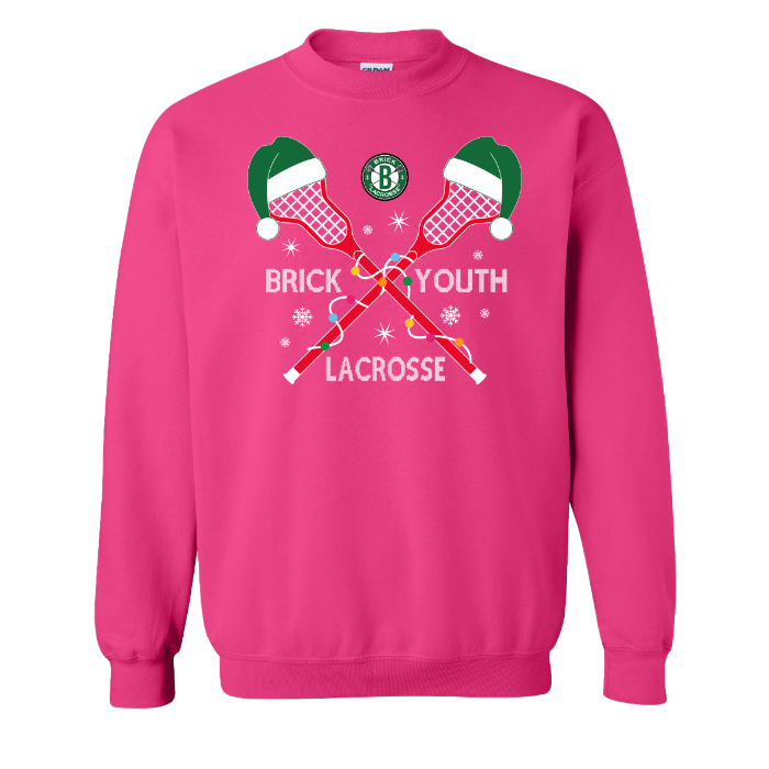 Lacrosse Stick Lights Crewneck Sweatshirt