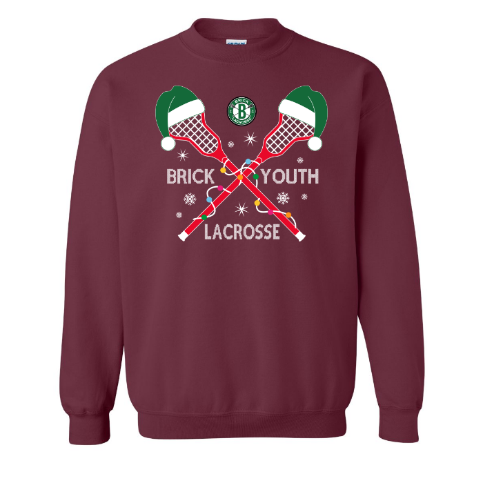 Lacrosse Stick Lights Crewneck Sweatshirt