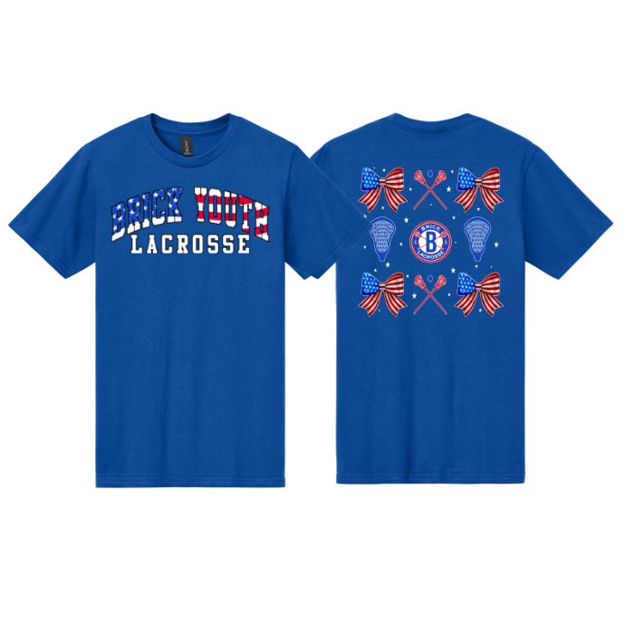Brick Youth Lax 4th of July Bows Tee
